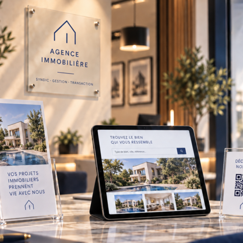 Déclinaison de la signalétique immobilière - du digitale au physique