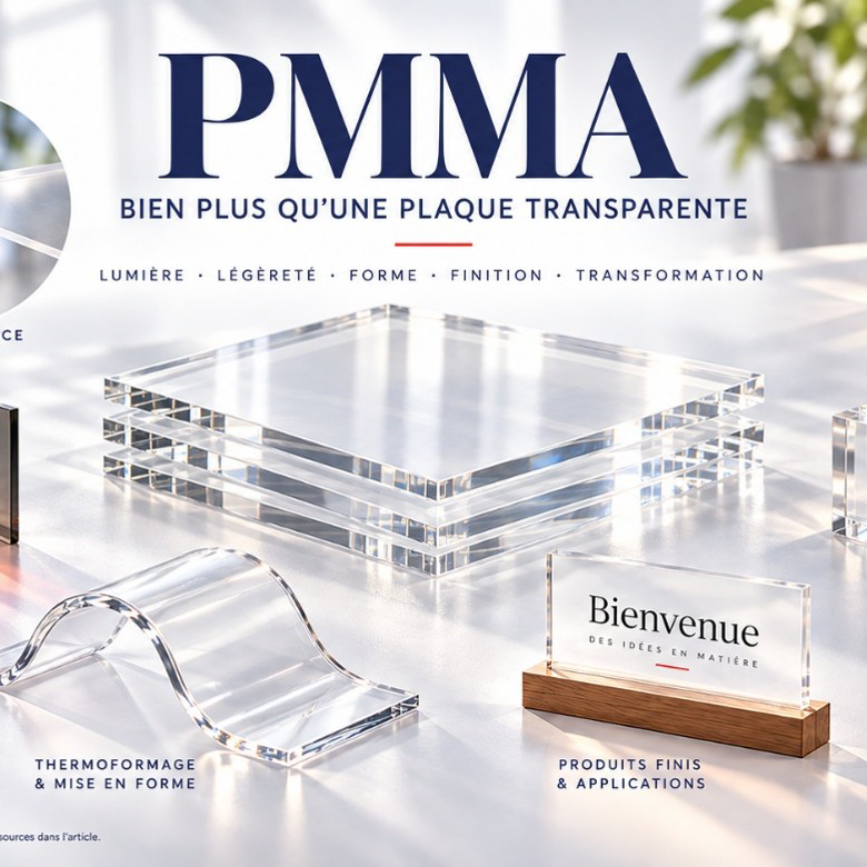 pmma, plaque de plexiglass personnalisable